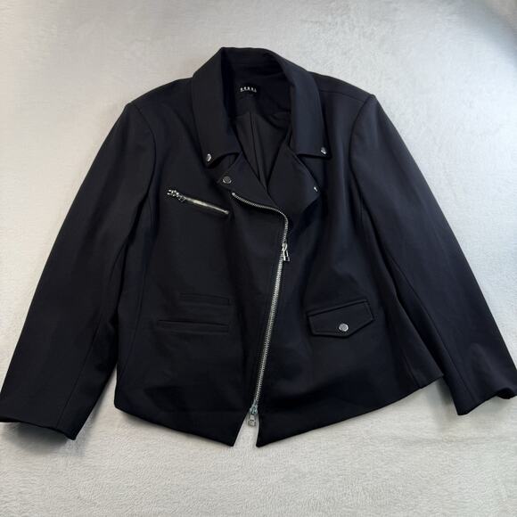 Torrid Rebel Wilson 1X Moto Jacket Black Grunge Punk Whimsigoth Emo Academia - Picture 3 of 11